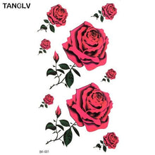 Load image into Gallery viewer, LADIES GIRLS BUTTERFLY BLACK RED ROSES CELTIC VINE VARIOUS TEMPORARY TATTOOS UK
