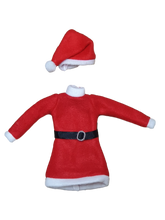 Load image into Gallery viewer, MADE FOR 12&quot; SINDY DOLL CHRISTMAS XMAS SANTA CLAUS RED FESTIVE DRESS &amp; HAT
