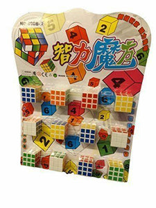 12x Boys Girls colourful plastic Puzzle Magic Cubes Gift Loot Bag Pinata Toys UK