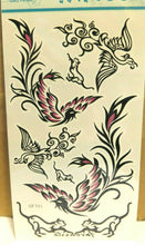 Load image into Gallery viewer, LADIES GIRLS BUTTERFLY BLACK RED ROSES CELTIC VINE VARIOUS TEMPORARY TATTOOS UK
