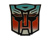 Load image into Gallery viewer, TRANSFORMERS AUTOBOTS or BUMBLEBEE LOGO IRON ON SMOOTH HEAT TRANSFER PATCH
