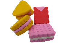 Load image into Gallery viewer, SET OF 4 NOVELTY KAWAII JAPANESE STYLE ERASERS BISCUITS CAKES UK SELLER
