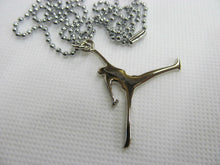 Load image into Gallery viewer, SILVER METAL JORDAN SYMBOL FASHION BLING NECKLACE PENDANT 11&quot; CHAIN UK SELLER
