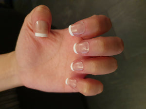 24x Daily Wear Full Cover Natural Short Sheer Pink French Manicure False Nails