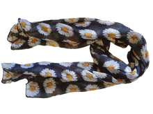 Load image into Gallery viewer, DAISY SUN FLOWER FLORAL PRINT LADIES SCARF SHAWL SOFT FEEL 160cmx80cm UKSELLER
