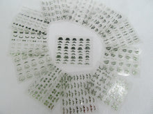 Load image into Gallery viewer, 12 SHEETS 3D NAIL ART TIPS STICKERS FALSE NAIL DESIGN MANICURE MOUSTACHE LETTERS
