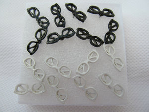 8 PAIRS FASHION BLACK & WHITE NERD GLASSES RETRO JEWELLERY EARRINGS UK SELLER