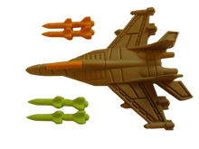 Load image into Gallery viewer, NOVELTY PUZZLE MILITARY BOYS WAR FIGHTER JET PLANE MISSILES RUBBER ERASERS UK
