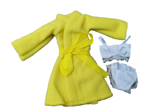 12" DOLL'S SIZE LONG DRESSING NIGHT GOWN BATH ROBE VARIOUS COLOURS UK SELLER