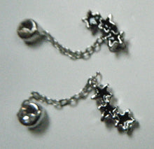 Load image into Gallery viewer, UNIQUE PAIR MULTI 2 HOLE PUNK GOTH PIERCED EARRINGS SHOOTING STARS DIAMONTE UK
