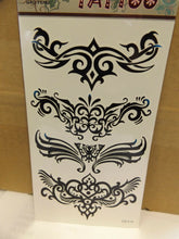 Load image into Gallery viewer, ONE SHEET MENS BOYS ARTY BLACK CELTIC TRIBAL TEMPORARY TATTOOS 20x10cm UK SELLER
