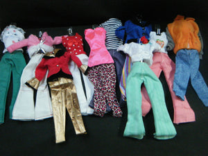 12" DOLL'S SIZED DRESS CLOTHING JEANS & TOP BLOUSE SHIRT OUTFIT UKSELL FREE P&P