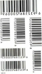 One Sheet Realistic Barcodes EAN Numbers Kids Adults Temporary Tattoos