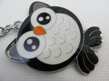 Load image into Gallery viewer, LARGE OWL BARN BIRDS ANIMAL ENAMEL METAL KEYRING FOB GIFT IDEA CHARM UK SELLER
