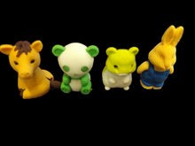 Load image into Gallery viewer, 1x PACK 4 NOVELTY 3D NOVELTY PUZZLE ANIMAL JAPANESE STYLE RUBBERS ERASERS UKSELL
