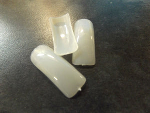 100x LONG FALSE FAKE NAILS FASHION TIPS, FRENCH MANICURE, 8 COLOURS FREE UK P&P