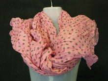Load image into Gallery viewer, PINK GREEN WHITE BLACK LARGE POLKA DOTS SPOTTED LADIES SCARF WRAP SHAWL 7COLOURS
