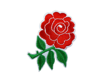 Load image into Gallery viewer, Sew-on Iron-on Embroidered Single Red Rose Flower Patch Badge Fancy Dress
