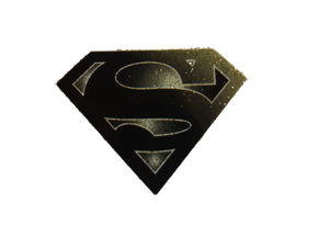 SMALL BLACK SUPERMAN DC COMICS IRON ON SMOOTH HEAT TRANSFER PATCH 4 CLOTHES BAGS