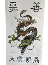 Load image into Gallery viewer, 1x SHEET QUALITY MENS BOYS ANGRY CHINESE DRAGON TEMPORARY TATTOOS PARTIES UKSELL
