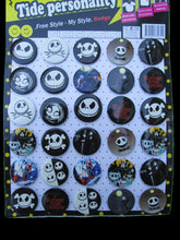 Load image into Gallery viewer, PACK OF 30 or 42 NIGHTMARE BEFORE CHRISTMAS BADGES 40mm GIFT PARTY BAG UK SELLER
