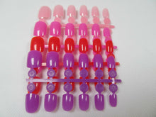 Load image into Gallery viewer, 4 SETS OF SHORT FALSE FAKE FULL COVER FRENCH NAILS &amp; GLUE 4 COLOURS UK SELLER
