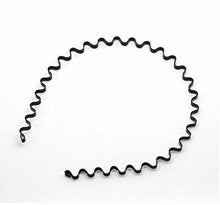 Load image into Gallery viewer, Black Metal Sports Hairband Headband Wave Alice Style Hair band Unisex Men Women
