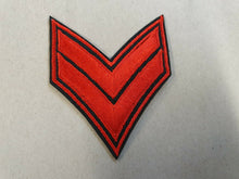 Load image into Gallery viewer, 1x FASHION T-SHIRT RED ARMY CORPORAL 2 STRIPES IRON SEW ON PATCH UK SELLER
