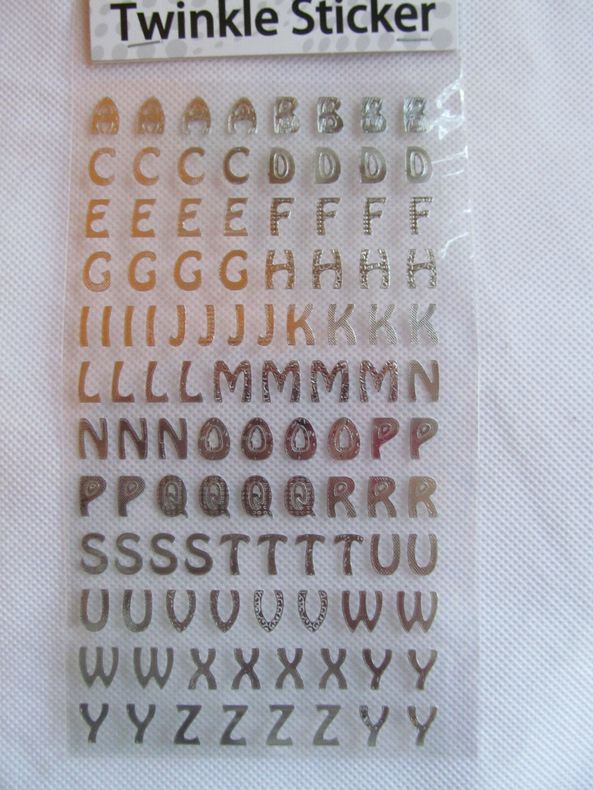 1x NUMBERS OR LETTERS GOLD/SILVER STICKERS CRAFT CARD MAKING