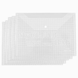 CLEAR PLASTIC BAGS A4 FILE STORAGE DOCUMENT ART SCHOOL FOLDERS WATERPROOF