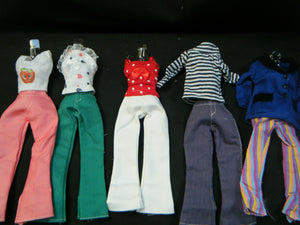 12" DOLL'S SIZED DRESS CLOTHING JEANS & TOP BLOUSE SHIRT OUTFIT UKSELL FREE P&P