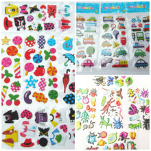 Load image into Gallery viewer, KIDS 3D PUFFY REUSABLE STICKERS CARS INSECTS ANIMALS FASHION DINOSAUR BIRDS CATS
