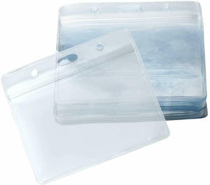90mmx60mm PVC PLASTIC POCKET WALLET ID PASS BADGE CARD HOLDER LANYARD UKSELLER