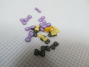 CUTE COLOURFUL BOWS WHEEL CLAY FIMO 3D ART FOR FALSE TOE FINGER NAILS UK SELLER
