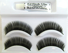 Load image into Gallery viewer, 2 PAIRS QUALITY HANDMADE NATURAL THICK FALSE FAKE EXTENSIONS BLACK EYE LASHES UK
