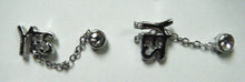 Load image into Gallery viewer, UNIQUE PAIR UNISEX MULTI 2 HOLE PUNK GOTH PIERCED EARRINGS YES WORD UK SELLER
