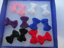 Load image into Gallery viewer, 6 PAIRS FASHION UNISEX GIRLS LADIES BOWS, LIPS, FAUX FUR FELT EARRINGS UK SELLER
