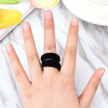 Load image into Gallery viewer, 100x Black Ladies Jersey Elastic Hair Ties Mini Rubber Pony Tail Bands Free P&amp;P
