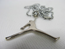 Load image into Gallery viewer, SILVER METAL JORDAN SYMBOL FASHION BLING NECKLACE PENDANT 11&quot; CHAIN UK SELLER

