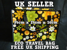 Load image into Gallery viewer, ECO FRIENDLY CUTE FLOWER PRINT SHOPPING TRAVEL BAG FREE UK SHIPPING 34x24x16cm
