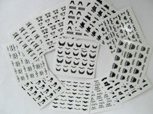 Load image into Gallery viewer, 12 SHEETS 3D NAIL ART TIPS STICKERS FALSE NAIL DESIGN MANICURE MOUSTACHE LETTERS
