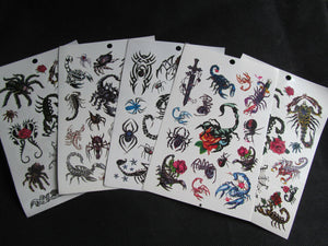 1x BOOK OF 6 SHEETS:GIRLS or BOYS TEMPORARY TATTOOS PARTY LOOT BAG GIFTS