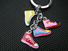 Load image into Gallery viewer, 4 PIECE METAL CUTE HIGH TOPS BOOTS TRAINERS KEYRING COLLECTABLE HANDBAG CHARM

