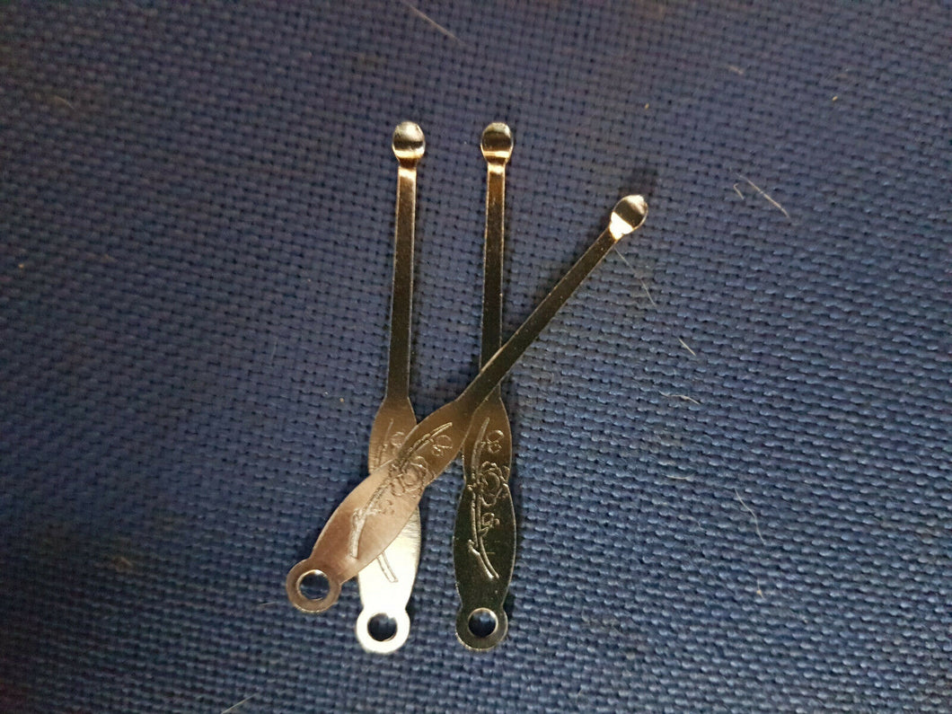 3x STAINLESS STEEL GOLD TONE HYGIENIC EAR WAX EXTRACTOR REMOVER TOOL EAR PICKER