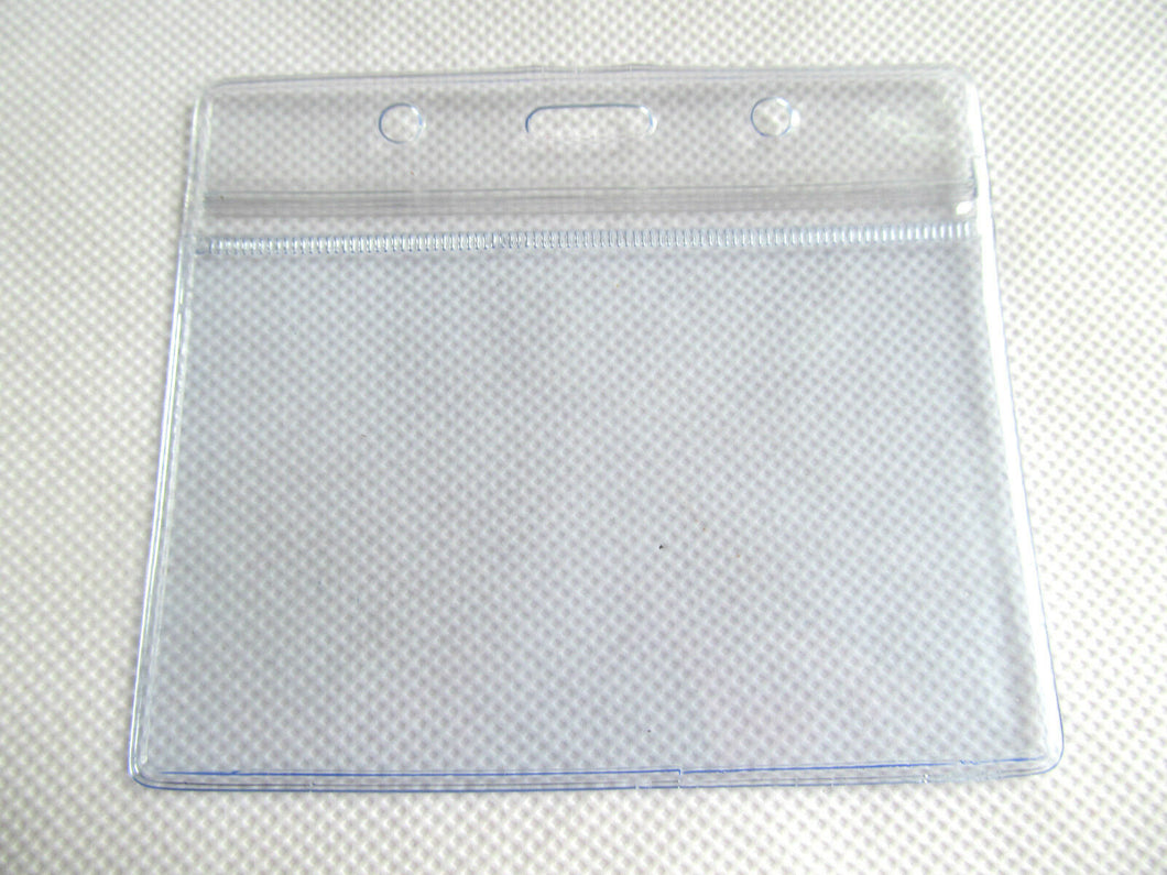 90mmx60mm PVC PLASTIC POCKET WALLET ID PASS BADGE CARD HOLDER LANYARD UKSELLER