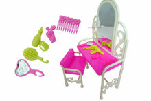 Load image into Gallery viewer, LOVELY 12&quot; SINDY DOLL FURNITURE DRESSING TABLE, CHAIR &amp; ACCESSORIES UK SELLER
