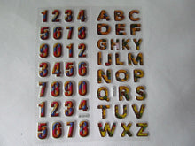 Load image into Gallery viewer, 2 x SMALL SHEETS LETTER, ALPHABET &amp; NUMBERS 3D PUFFY RE-USABLE STICKERS UKSELLER
