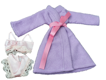 Load image into Gallery viewer, 12&quot; DOLL&#39;S SIZE LONG DRESSING NIGHT GOWN BATH ROBE VARIOUS COLOURS UK SELLER
