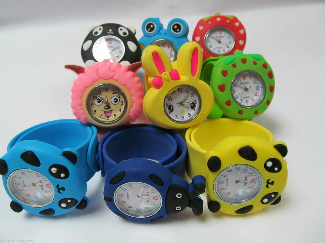 1x BOY or GIRL KIDS SLAP ON SNAP BAND SILICONE RUBBER BAND WRIST WATCH UK SELLER