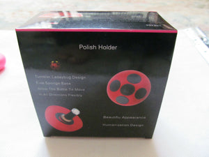 CUTE NOVELTY RED LADYBIRD DESIGN NAIL POLISH NON-SLIP ANTI SPILL HOLDER UKSELLER